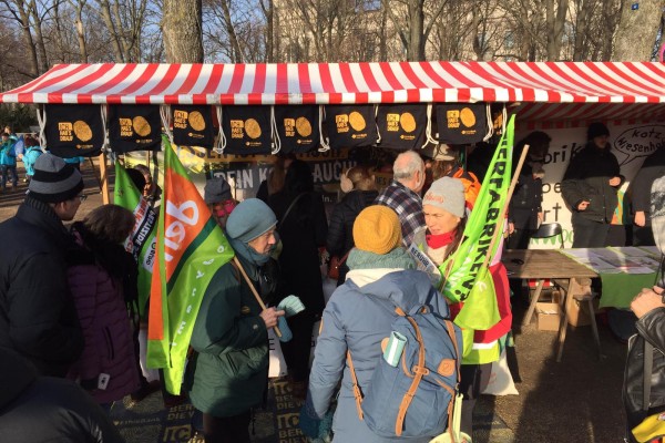 Viel Andrang am Infostand der EthikBank