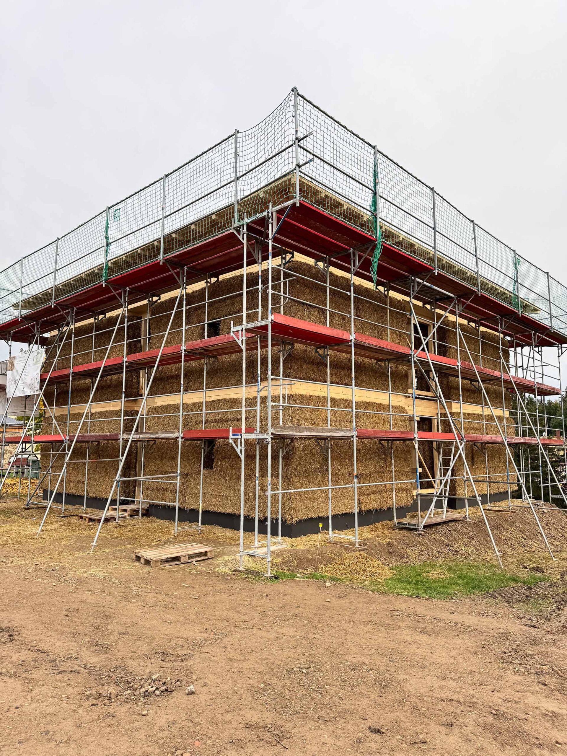 Lasttragendes Strohballenhaus